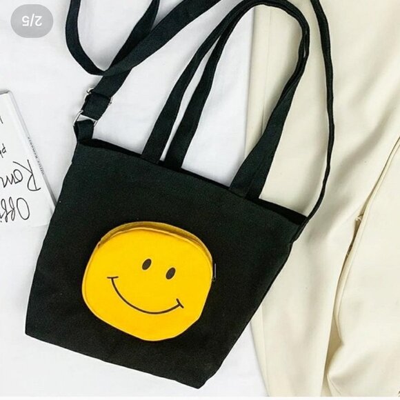 Smile eco bag daily bag Black OS - Picture 2 of 5